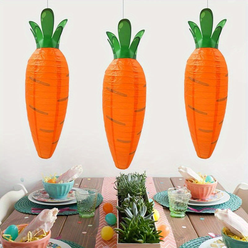 Classic Easter carrot-shaped hanging lantern for festive spring home and party decoration — view 4