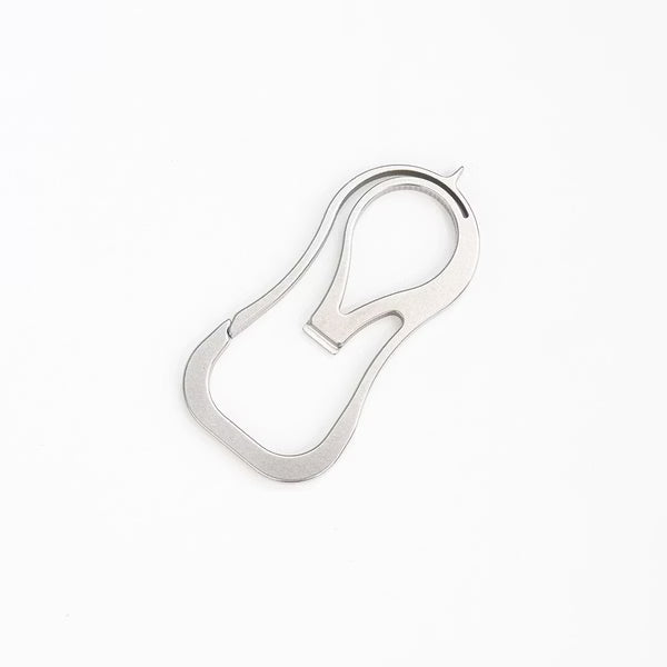 KEITH titanium carabiner set of two silver multi-tool clips with bottle opener and flathead screwdriver