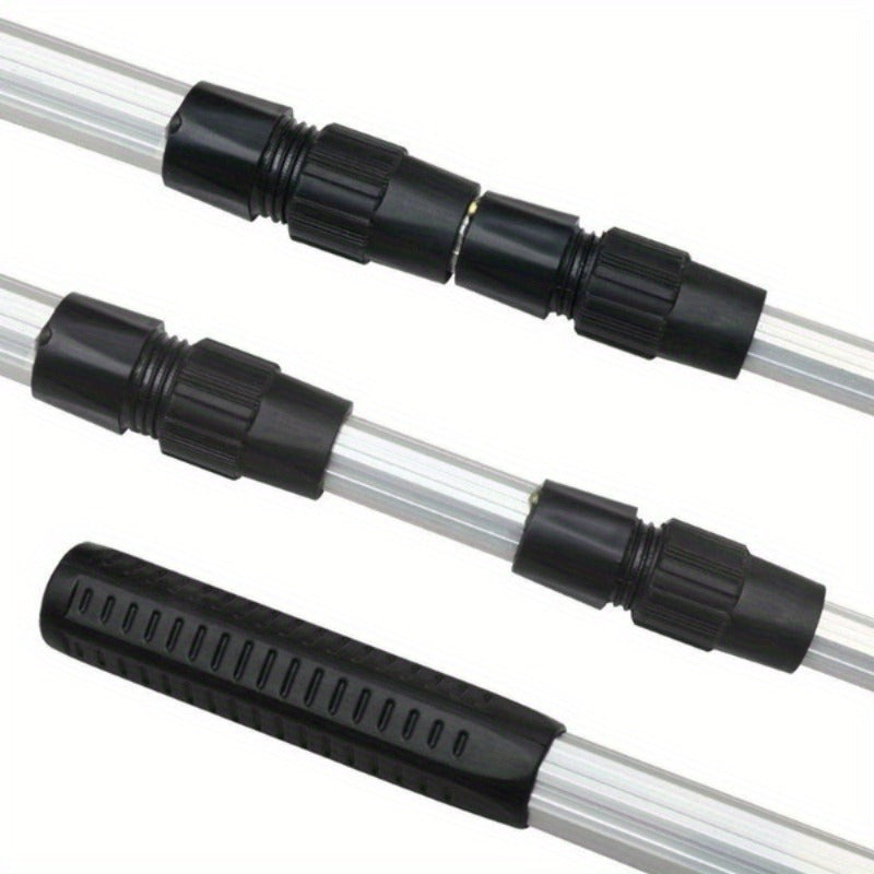 Black ultra-light foldable fishing net with telescopic aluminum handle and durable mesh. — view 3