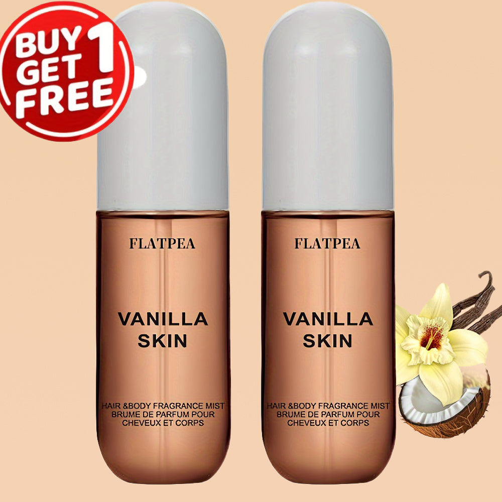 Two pack coconut vanilla hair and body mist spray bottles, travel size. — view 4