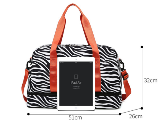 Versatile women's weekender gym and yoga travel bag with spacious compartments and sturdy carrying handles. — view 2