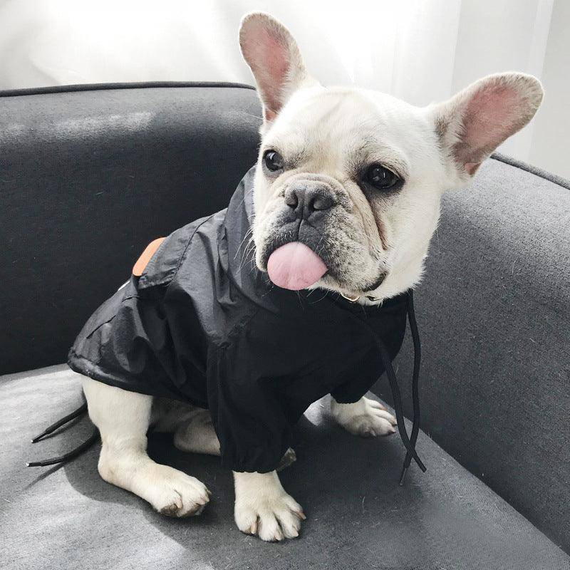 Protective sunscreen dog shirt made of breathable cotton available in black and red for outdoor wear