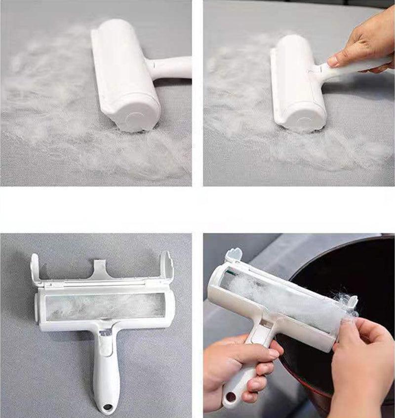 White Furerase Pro reusable pet hair remover brush for cleaning pet hair from household furniture — view 3