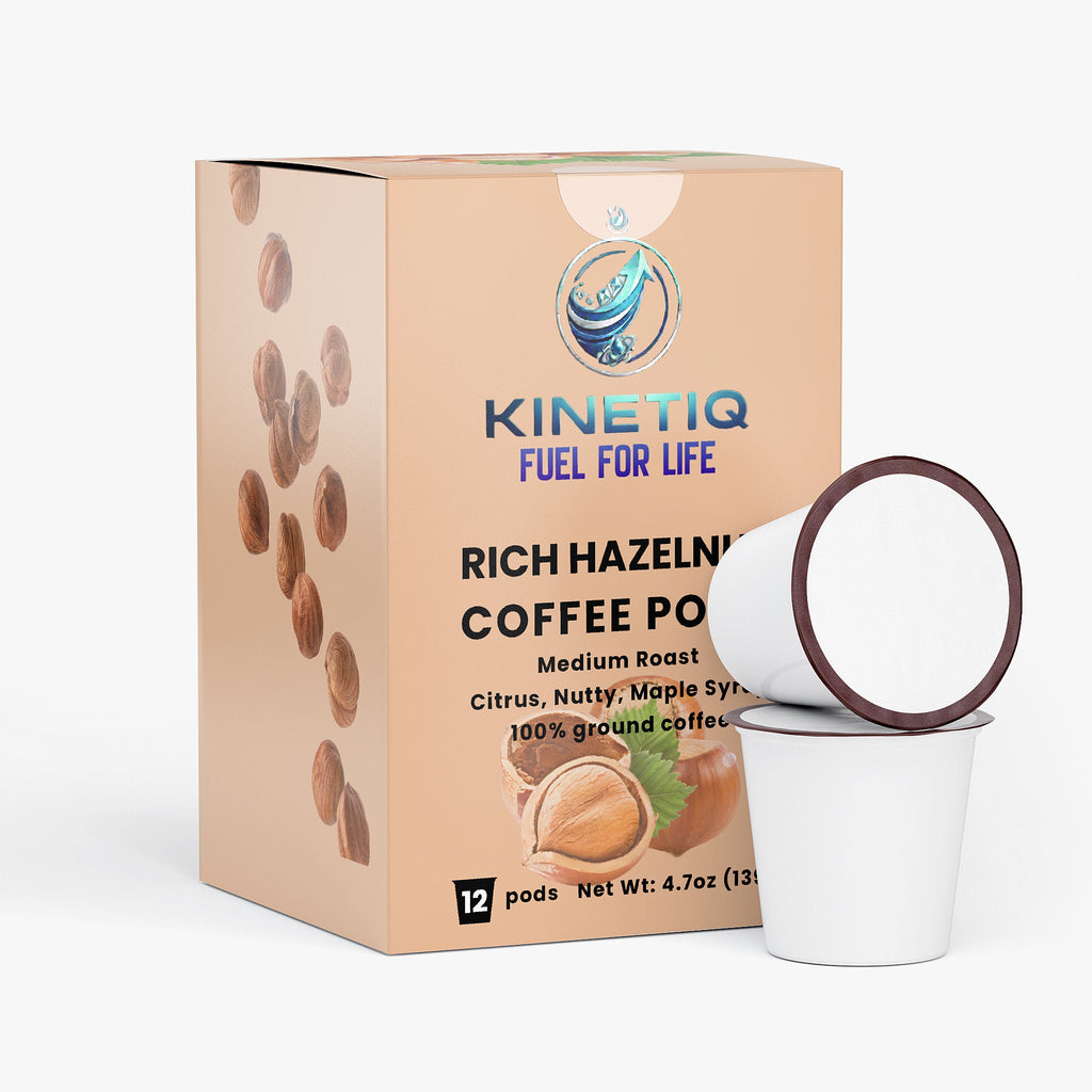 Rich hazelnut medium roast coffee pods box and single serve capsules for standard brewing machines — view 3