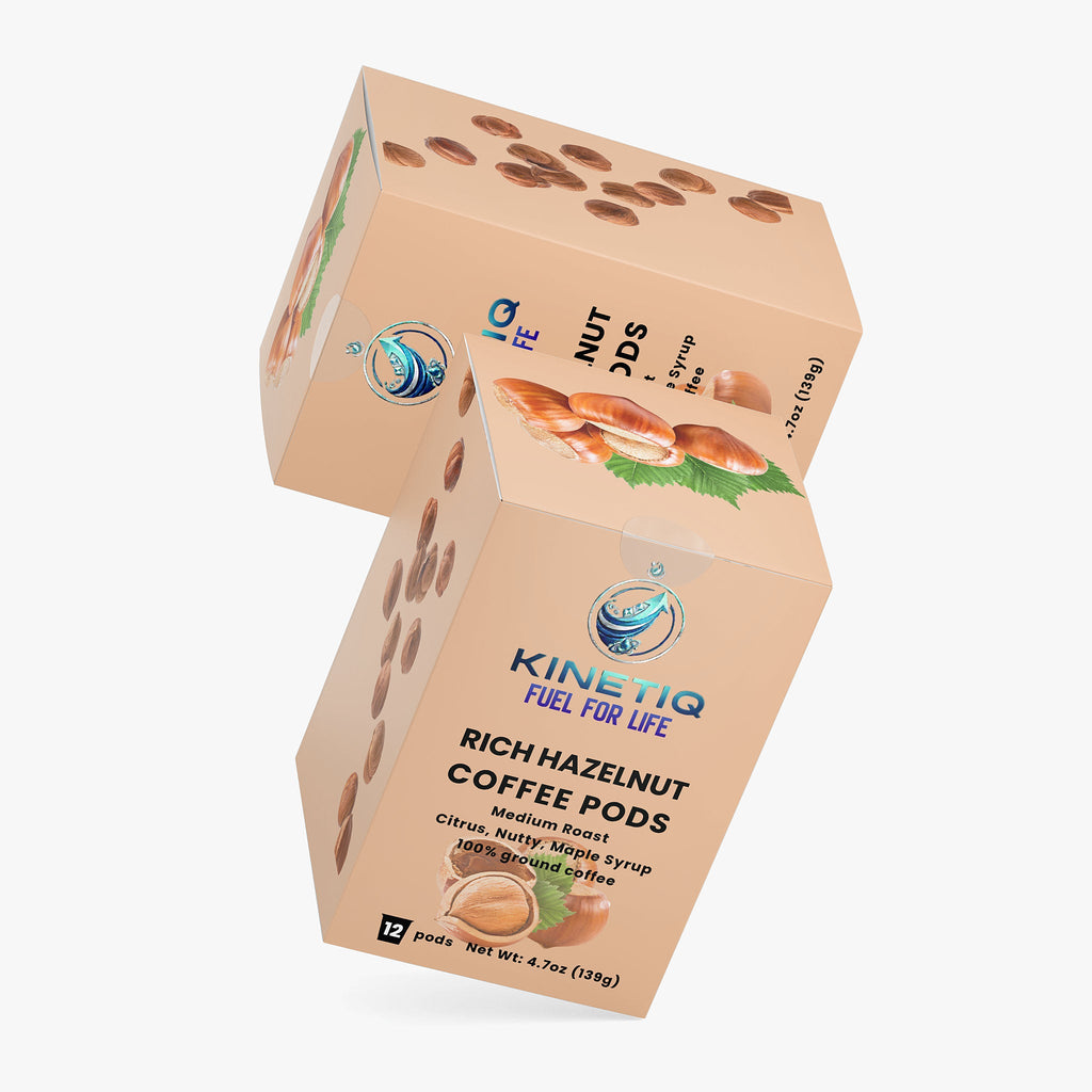 Rich hazelnut medium roast coffee pods box and single serve capsules for standard brewing machines — view 4