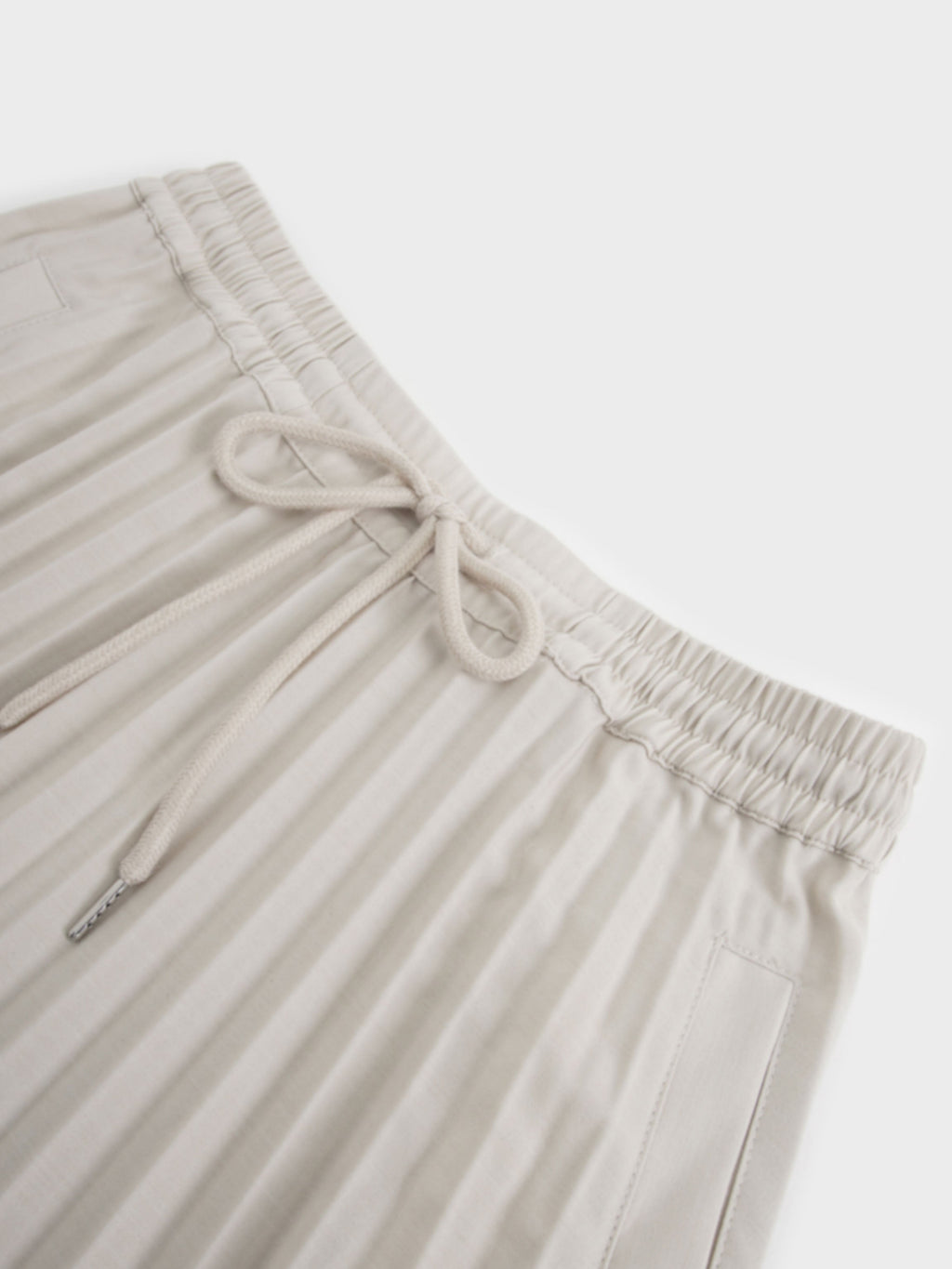 Elastic Waist Micro Pleat Skirt-Tan-3