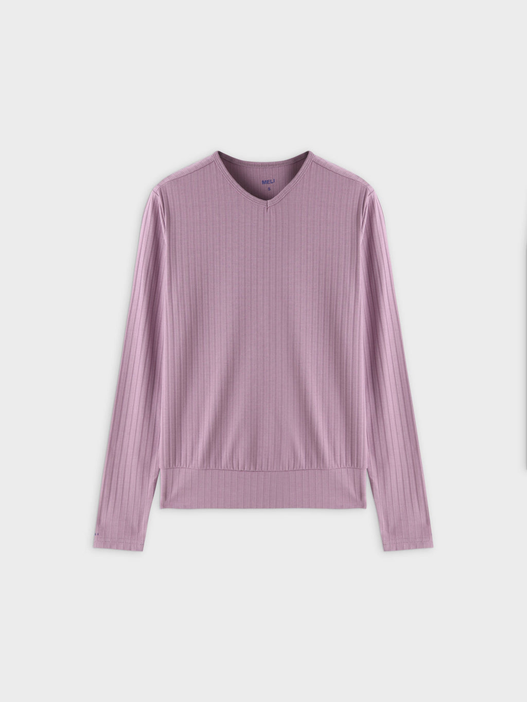 Ribbed High V Bomber-Lavender-0