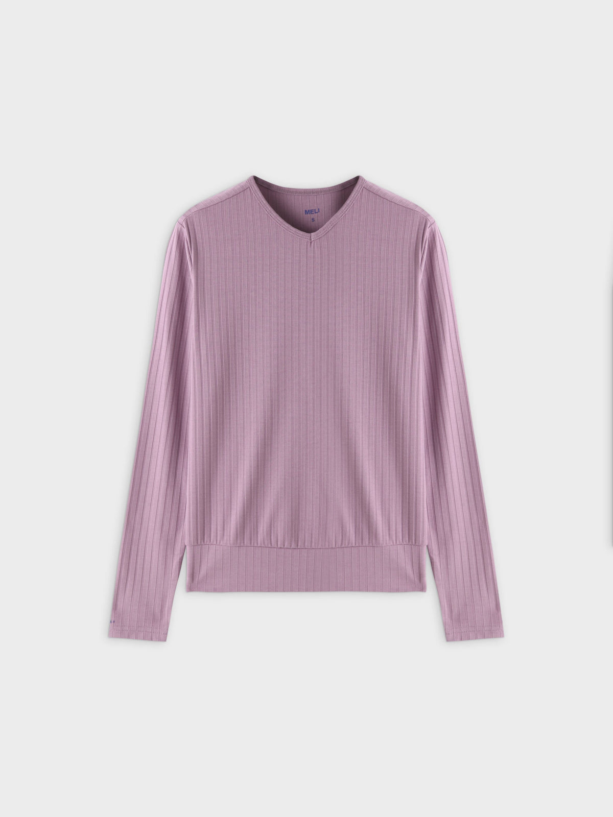 Ribbed High V Bomber-Lavender-0