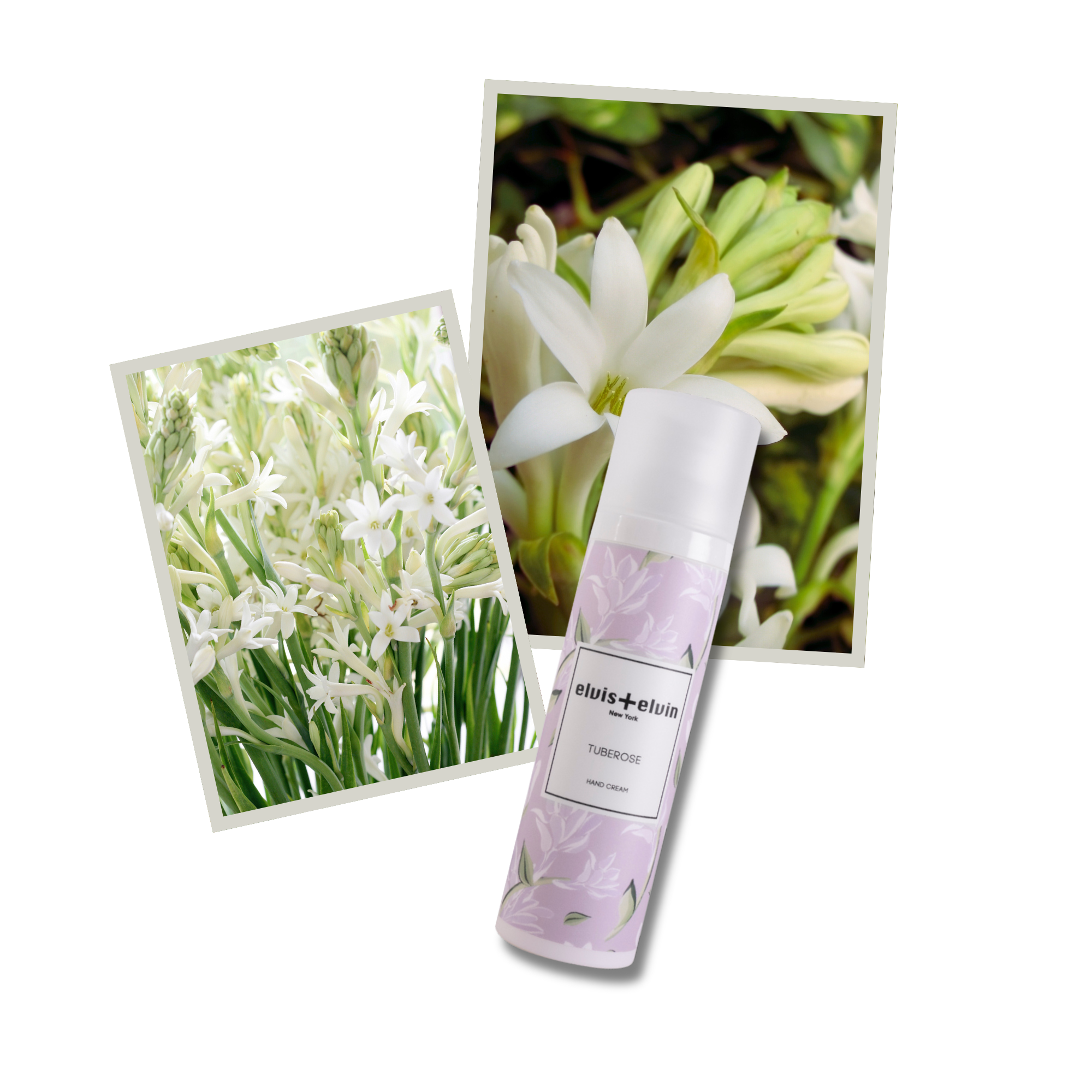 Tuberose fragrance hand cream tube with hyaluronic acid for deep hydration and dry skin relief — view 3