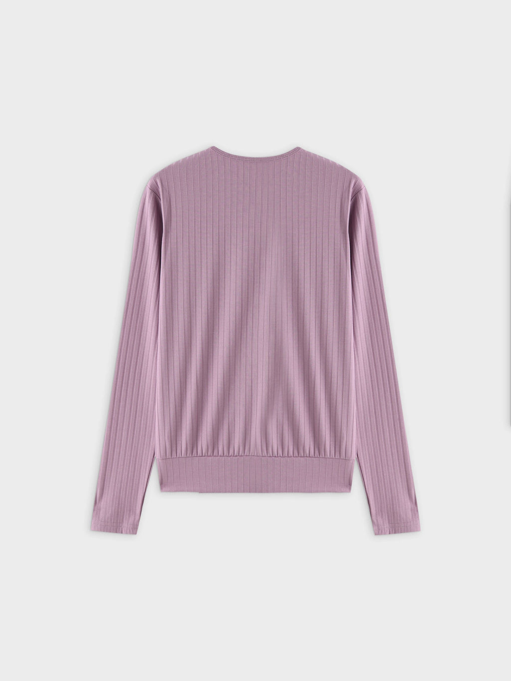 Ribbed High V Bomber-Lavender-1