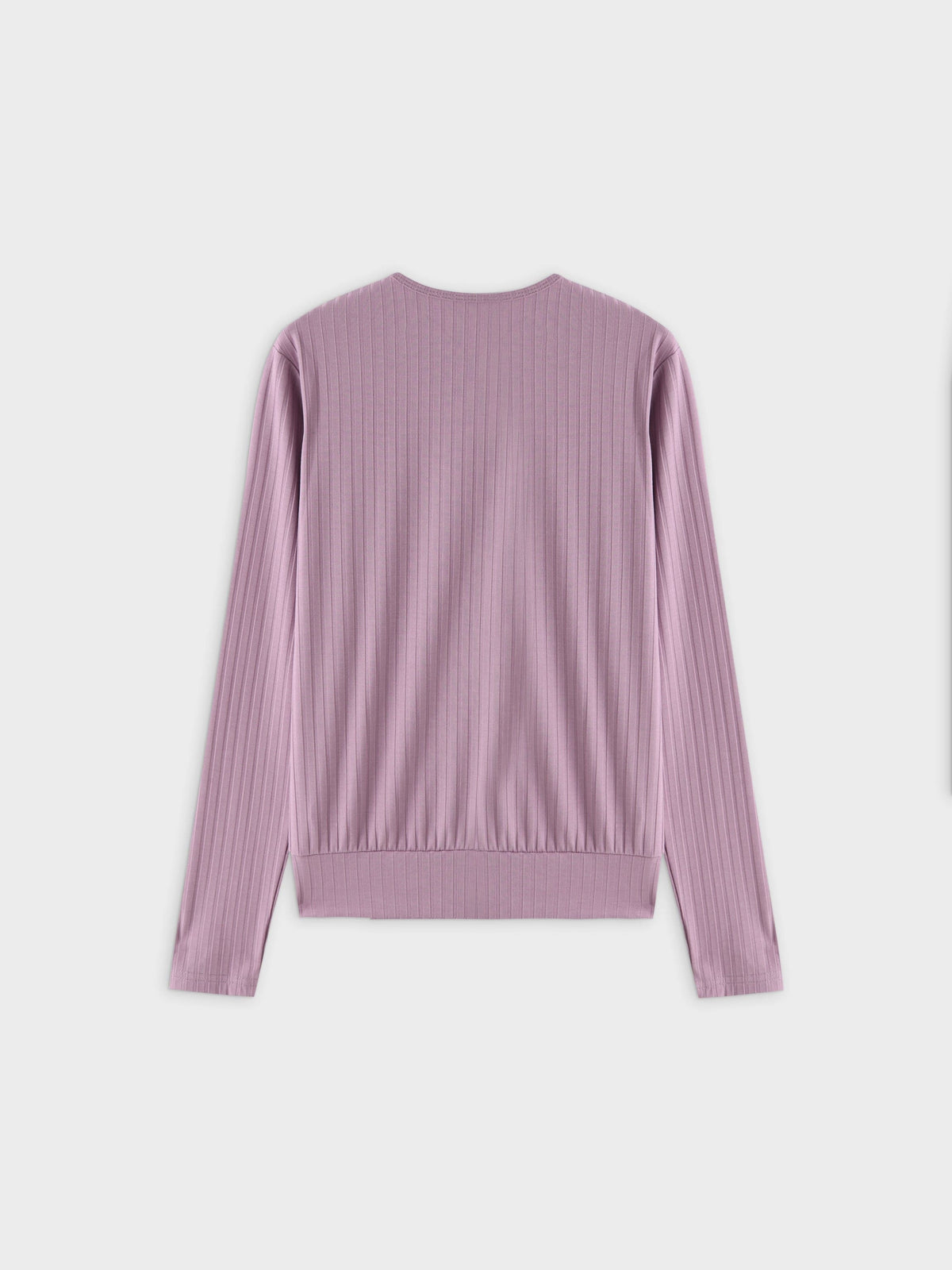 Ribbed High V Bomber-Lavender-1