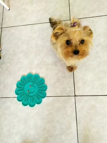 Fish shaped silicone slow feeder bowl and interactive treat lick mat for dogs and cats — view 4