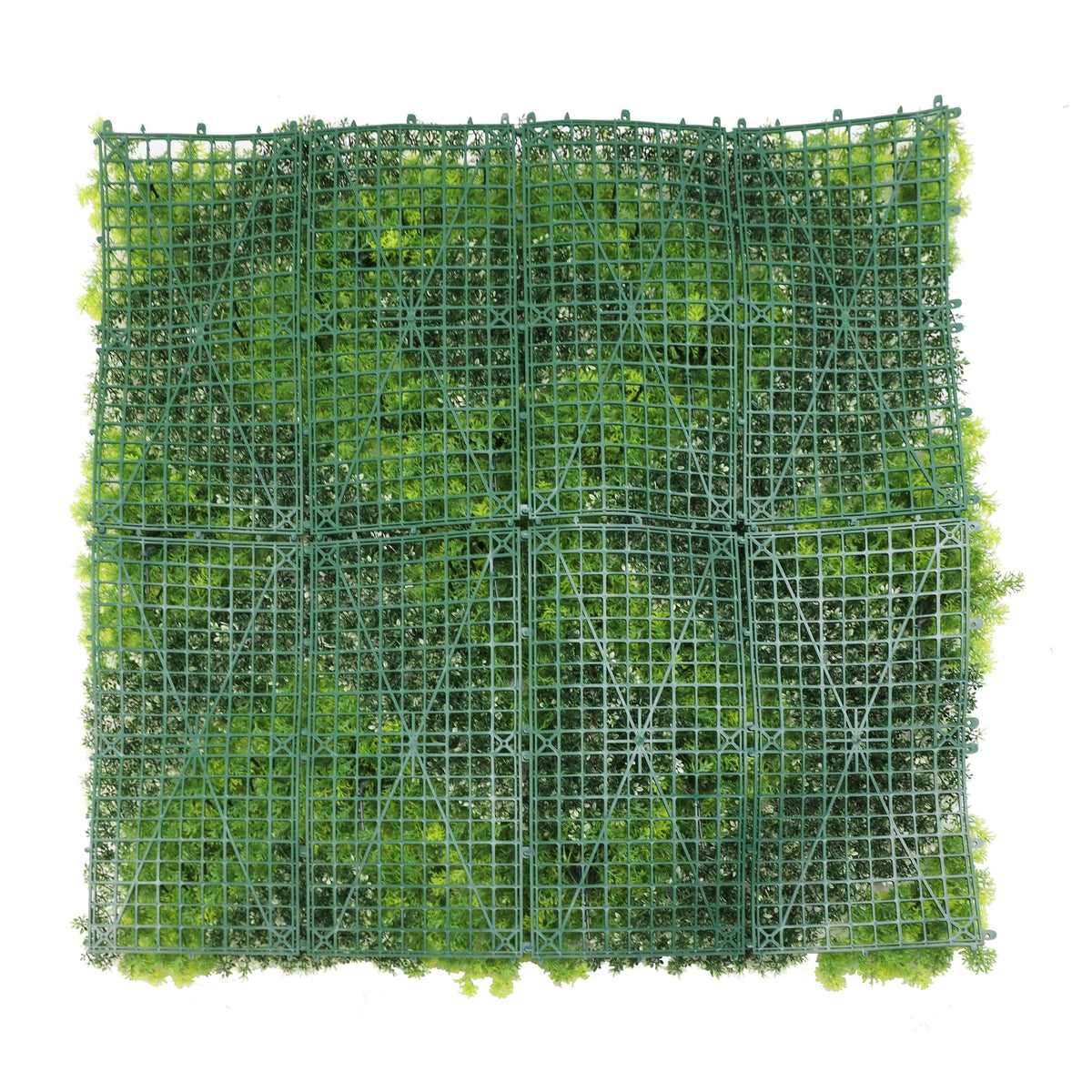 Natural Green and White Moss Artificial Vertical Garden Green Wall Panel 40×40in – UV Resistant – Commercial Grade-4
