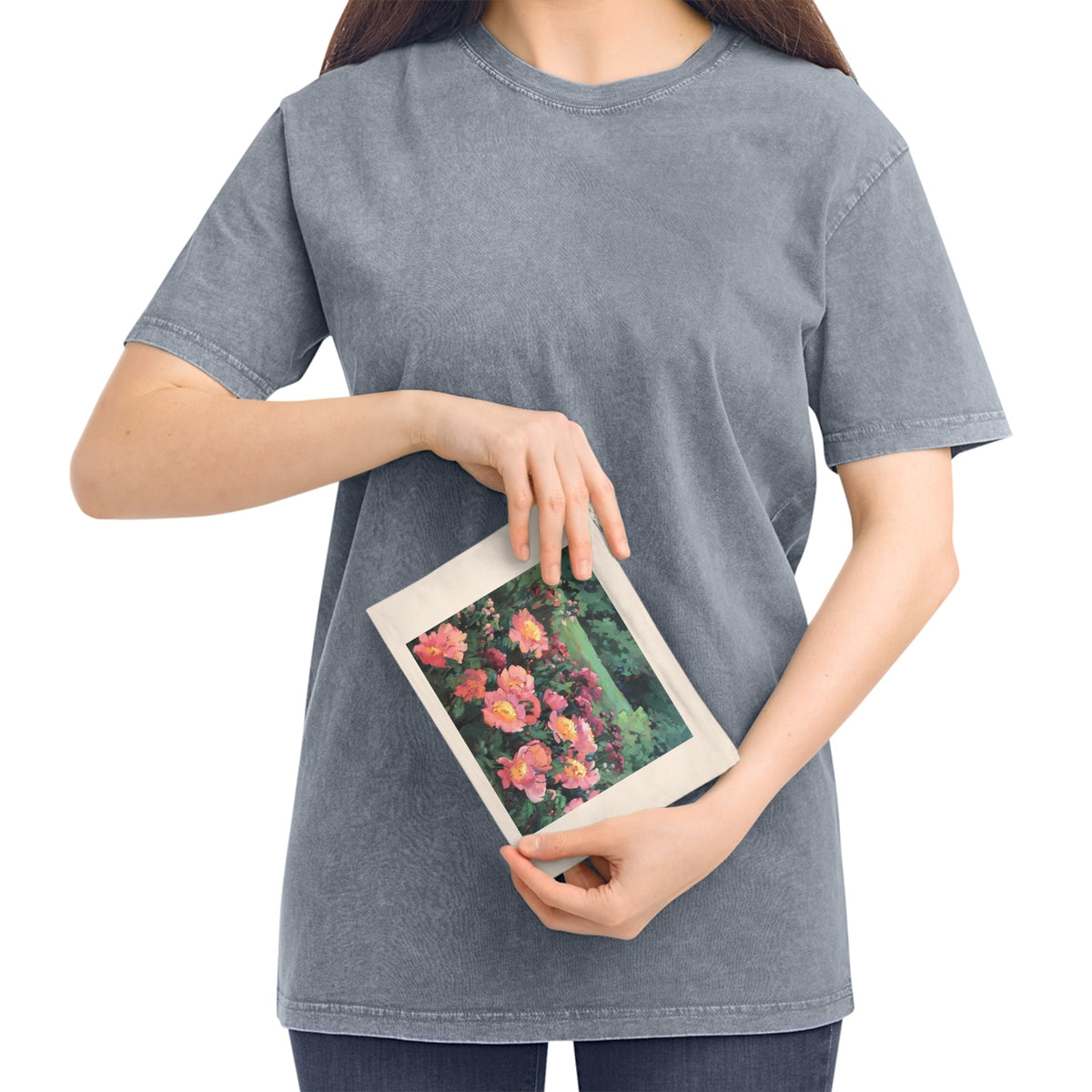 Eco-Friendly Pouch with 'Pink Princess' I Original Artwork by American Artist Barbara Cleary-4