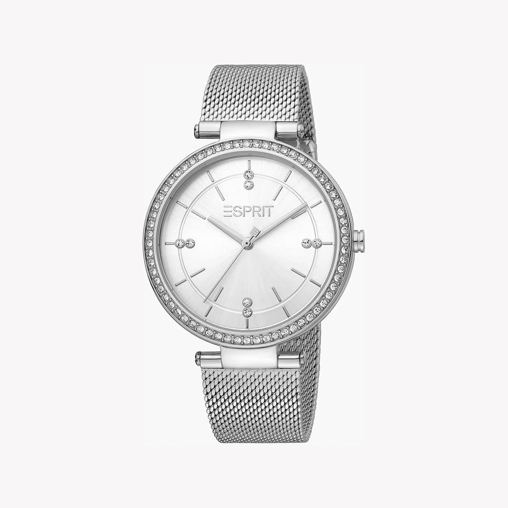 Esprit Women's Silver Stainless Steel Watch, Silver Dial | Es1l166m0025-0