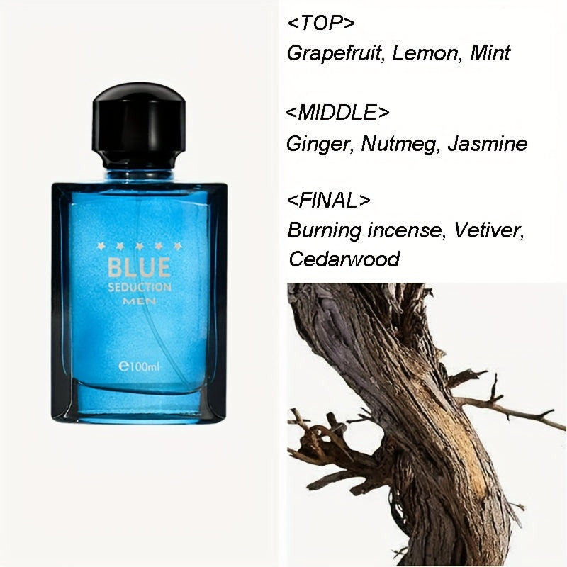 Men's woody eau de parfum in a sleek 100ml liquid glass bottle for daily wear — view 4