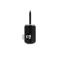 Solid steel black pendant light hook and cable mounting clip for fabric lighting cords