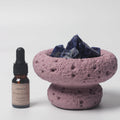 Elegant purple moon home fragrance diffuser bottle with natural reeds for bluebell garden scent