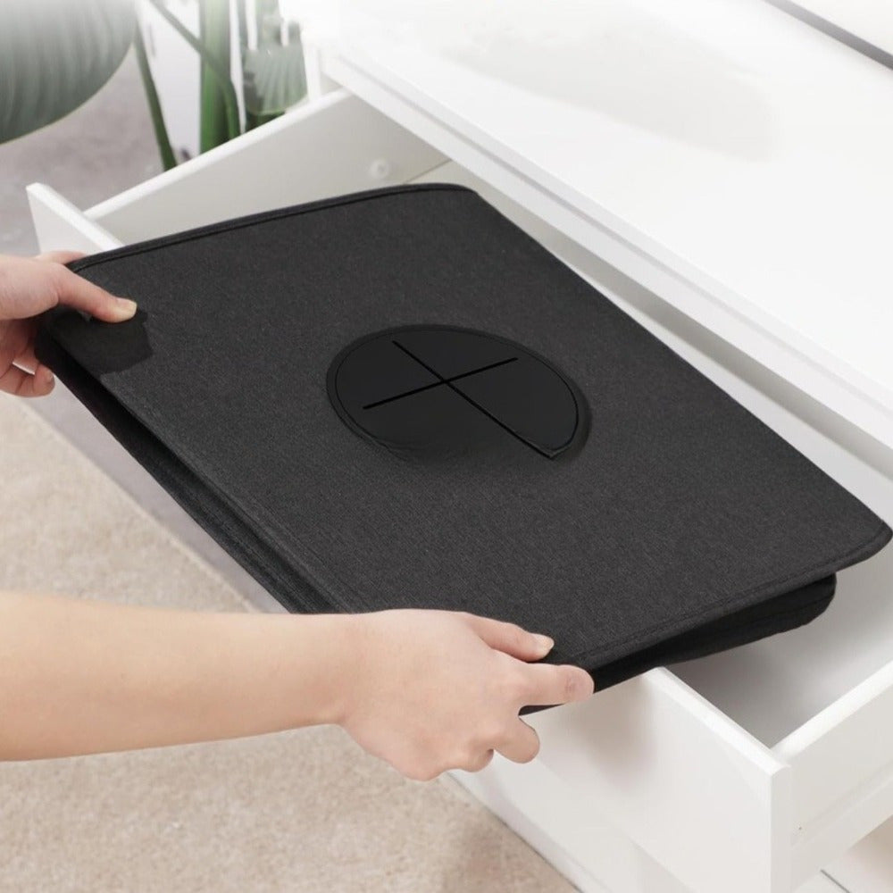 Large 120L black kitchen waste bin with closed lid for modern home organization and recycling — view 3