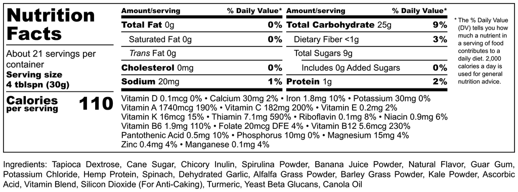 Hi-West Simple Greens Drink Mix powder packaging showcasing nutritional plant based protein and spirulina — view 5
