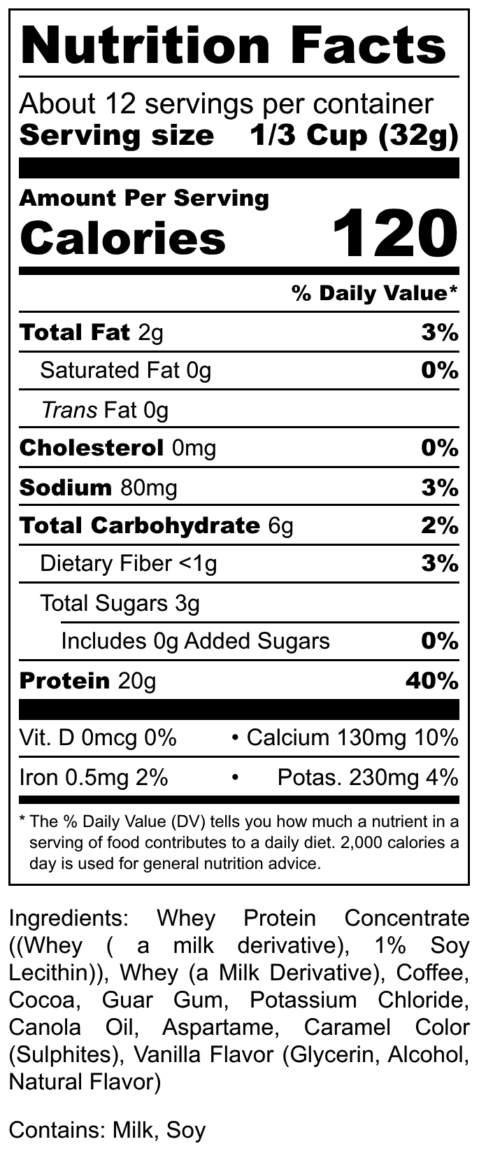 Cafe mocha protein shake bottle with rich chocolate flavor and 20g protein for muscle recovery — view 5