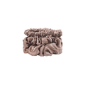 Mulberry silk scrunchie starter set featuring three different sizes for everyday styling and comfortable sleep