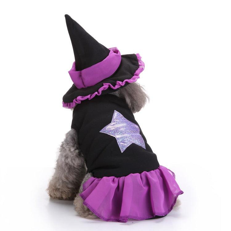 Spooky festive Halloween dog costume made of soft vibrant polyester fabric with adjustable straps — view 5