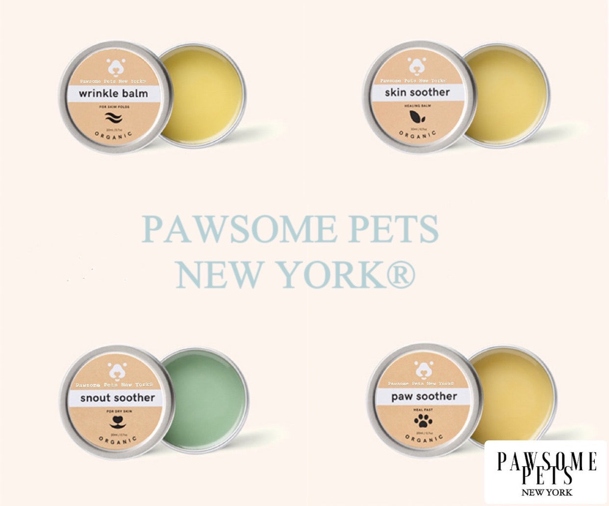 Soft Pawsome organic snout soother healing pet balm for treating dry skin and dog wrinkles — view 2