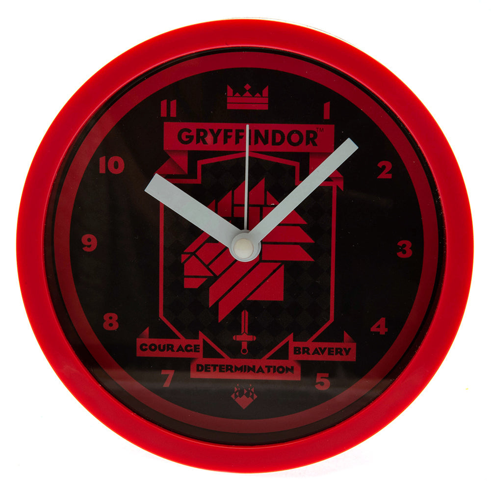Harry Potter Gryffindor desktop alarm clock with vibrant house crest and durable plastic case — view 2