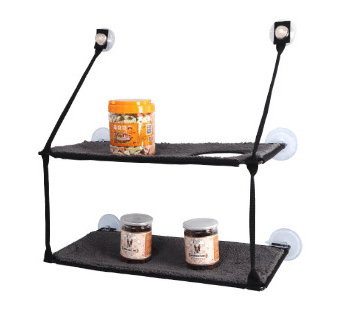 Luxury window cat hammock bed with strong suction cups, washable fabric, and sturdy metal frame — view 5