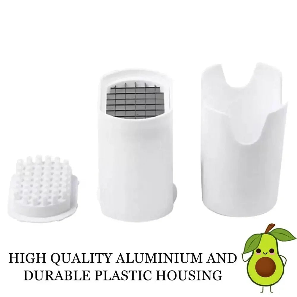 Plastic and stainless steel rapid French fry cutter and vegetable chopper for quick kitchen prep — view 3