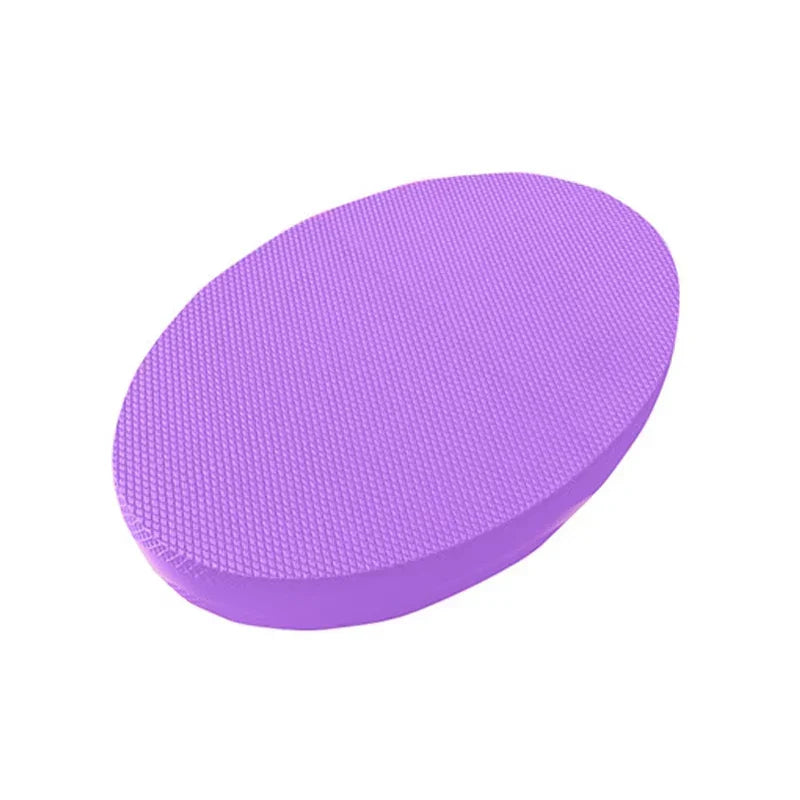 Purple oval non-slip yoga balance cushion mat made of soft foam for Pilates and stretching. — view 4