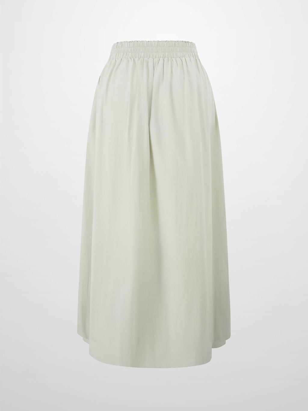 Elastic Waist Gathered Skirt-Mint-2