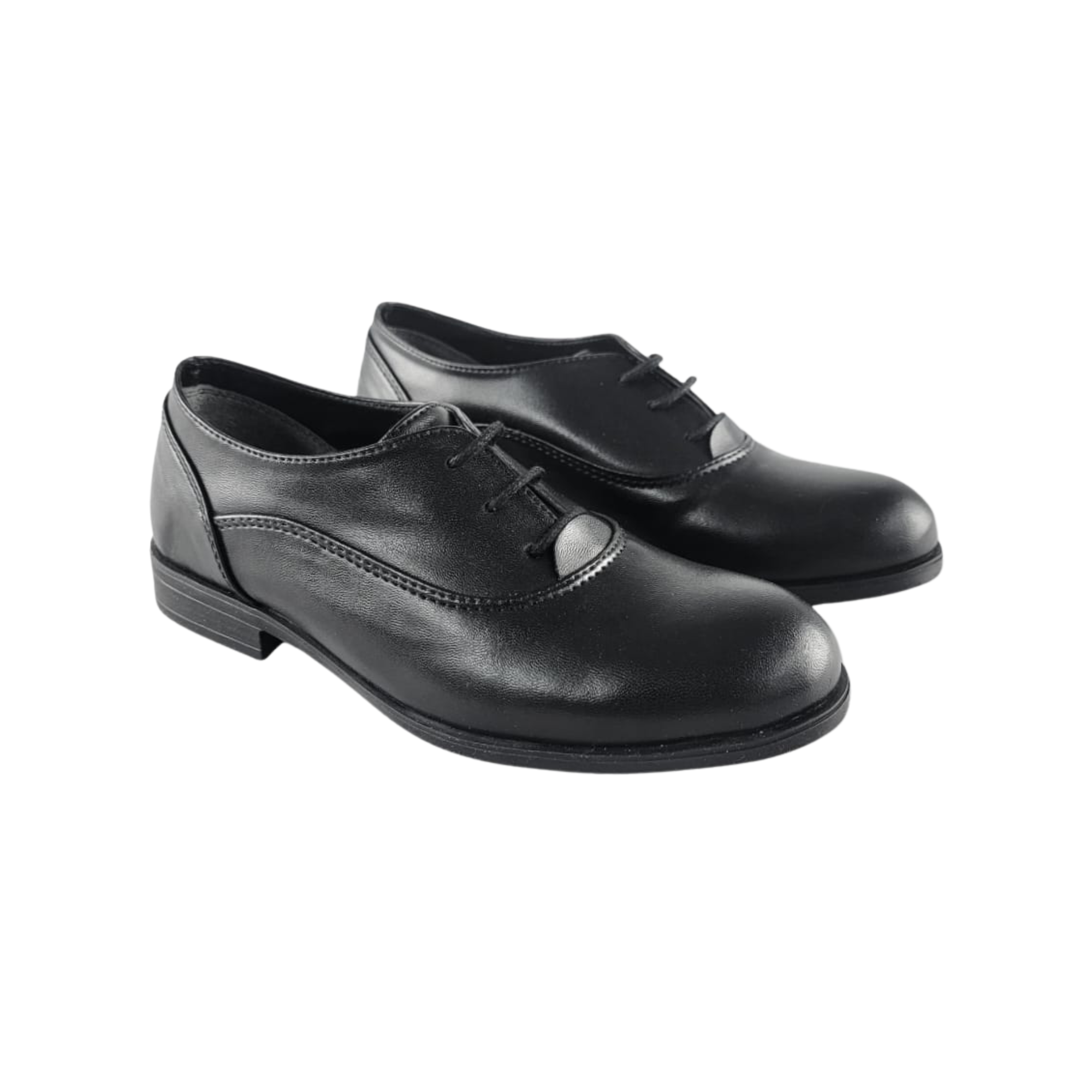 Boys formal shoes in classic leather style, handmade lace-up oxfords for special occasions. — view 2