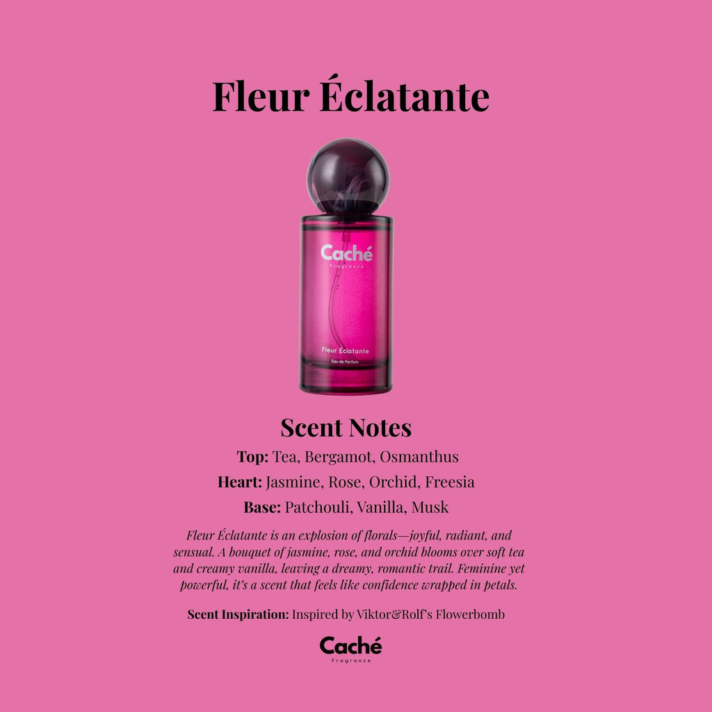 Caché Fleur Éclatante 50ml glass perfume bottle showcasing vibrant floral women's fragrance — view 2