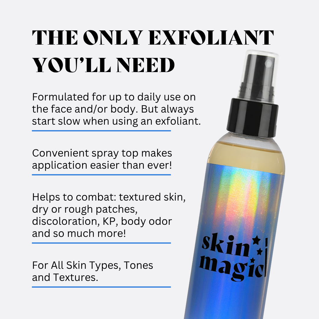 10% Glycolic Exfoliating Treatment Tonic bottle, clear liquid skincare toner for face and body application — view 2