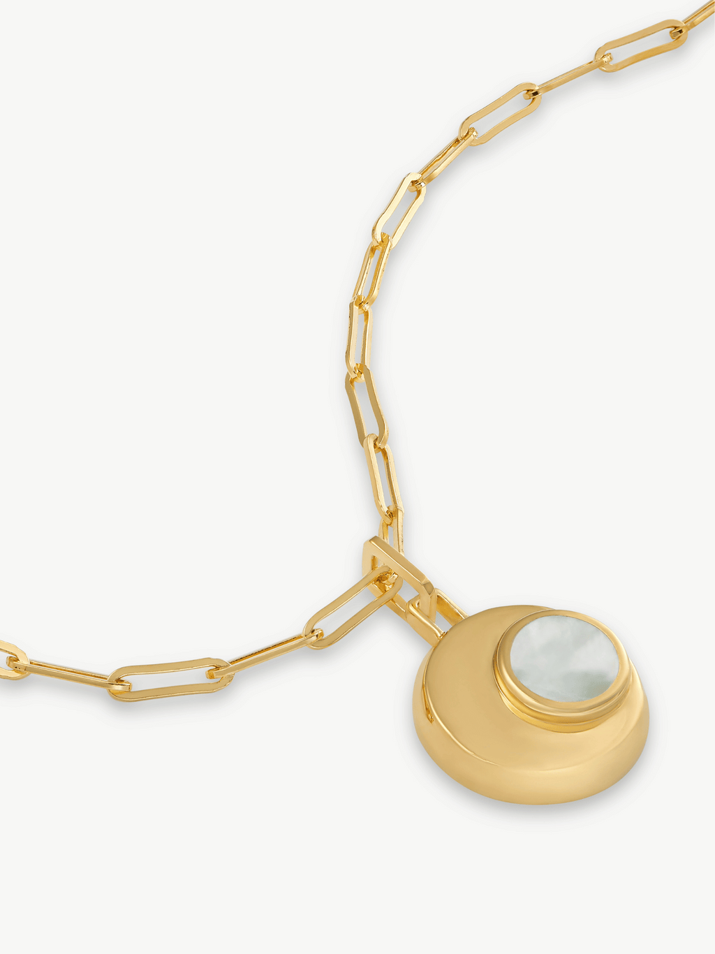 Gold plated Mother of Pearl Necklace - Cressida | No More Nobody-0