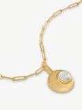 Gold plated Mother of Pearl Necklace - Cressida | No More Nobody-0