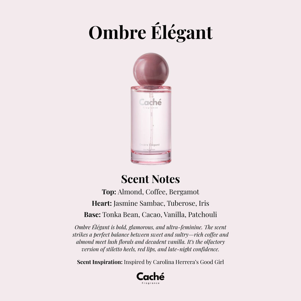Caché Ombre Élégant 50ml Eau de Parfum women's fragrance bottle with floral and coffee notes — view 2