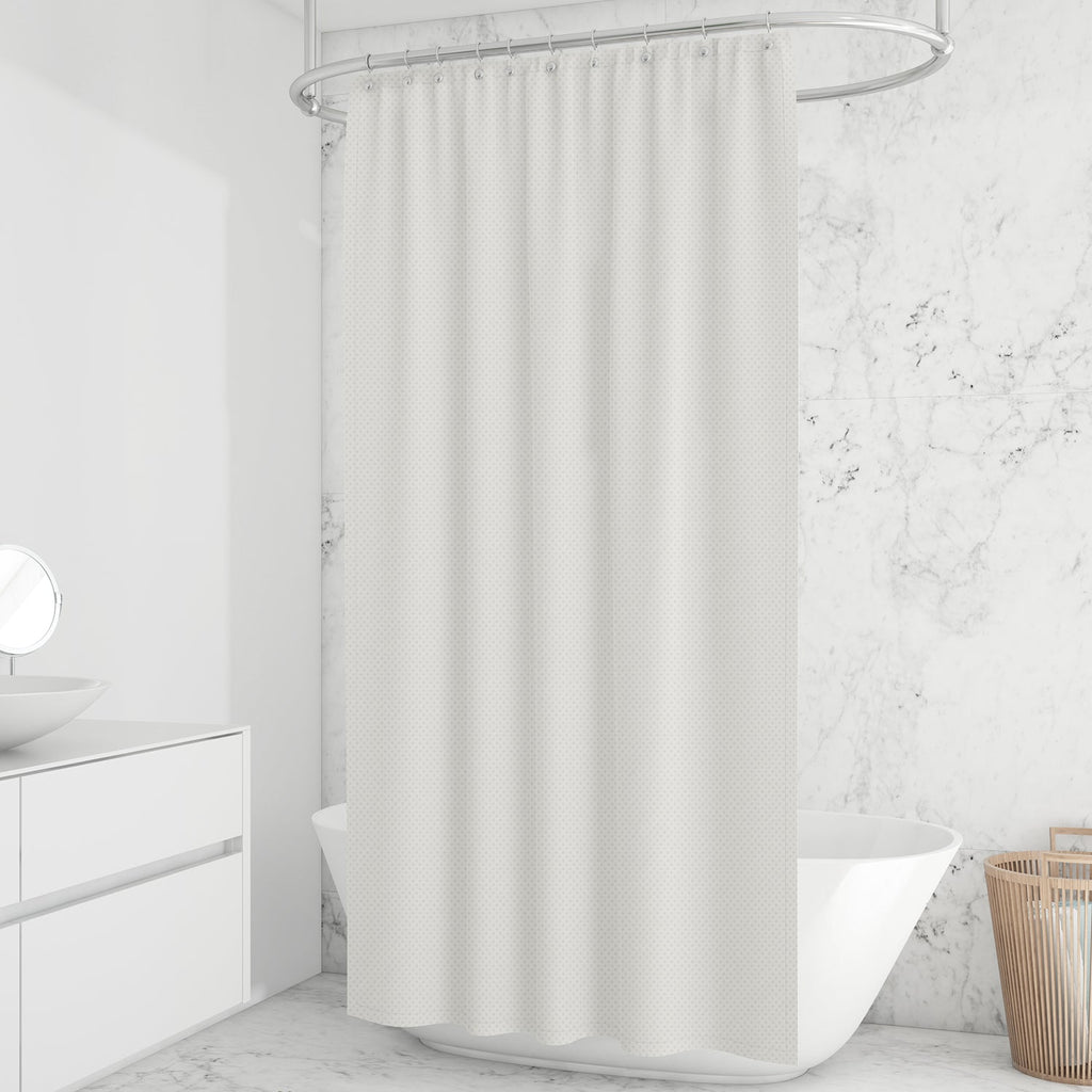 Solid EVA shower curtain in a modern bathroom, waterproof and mould-proof with hanging hooks — view 2