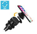 Air vent car phone mount securing a smartphone with an adjustable 360-degree rotating holder