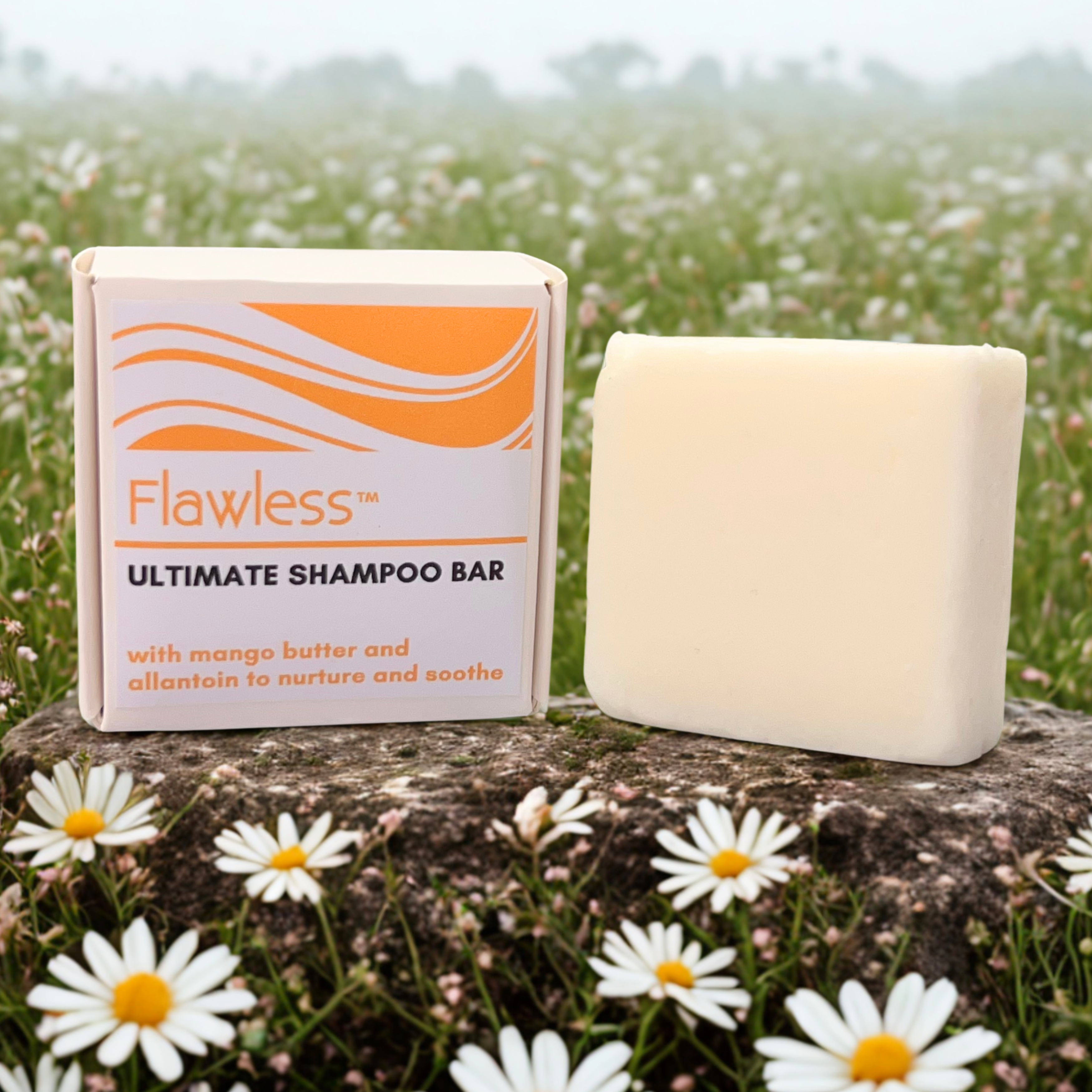 Round solid shampoo bar made with mango butter for natural and eco-friendly hair care — view 3