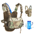 Tactical lightweight running hydration vest in durable nylon with a 2L water bladder bag