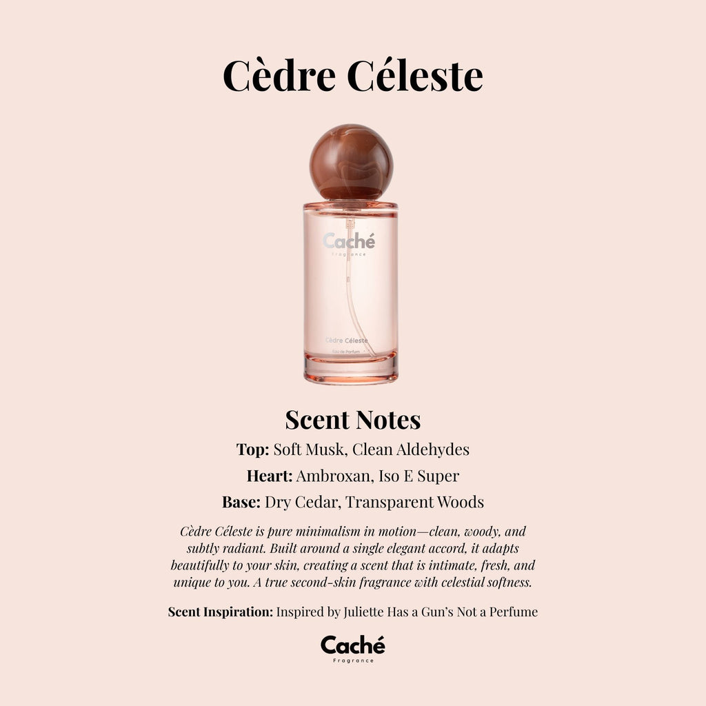 Cèdre Céleste minimalist unisex eau de parfum 50ml glass bottle highlighting clean ambroxan fragrance — view 2