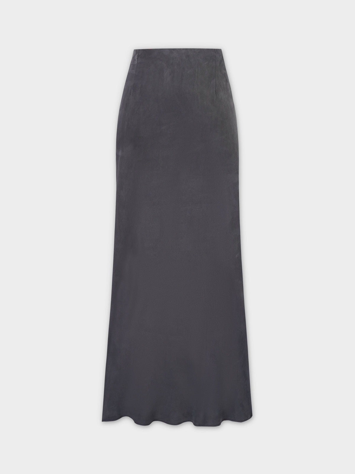 Cupro Slip Skirt-Black-1