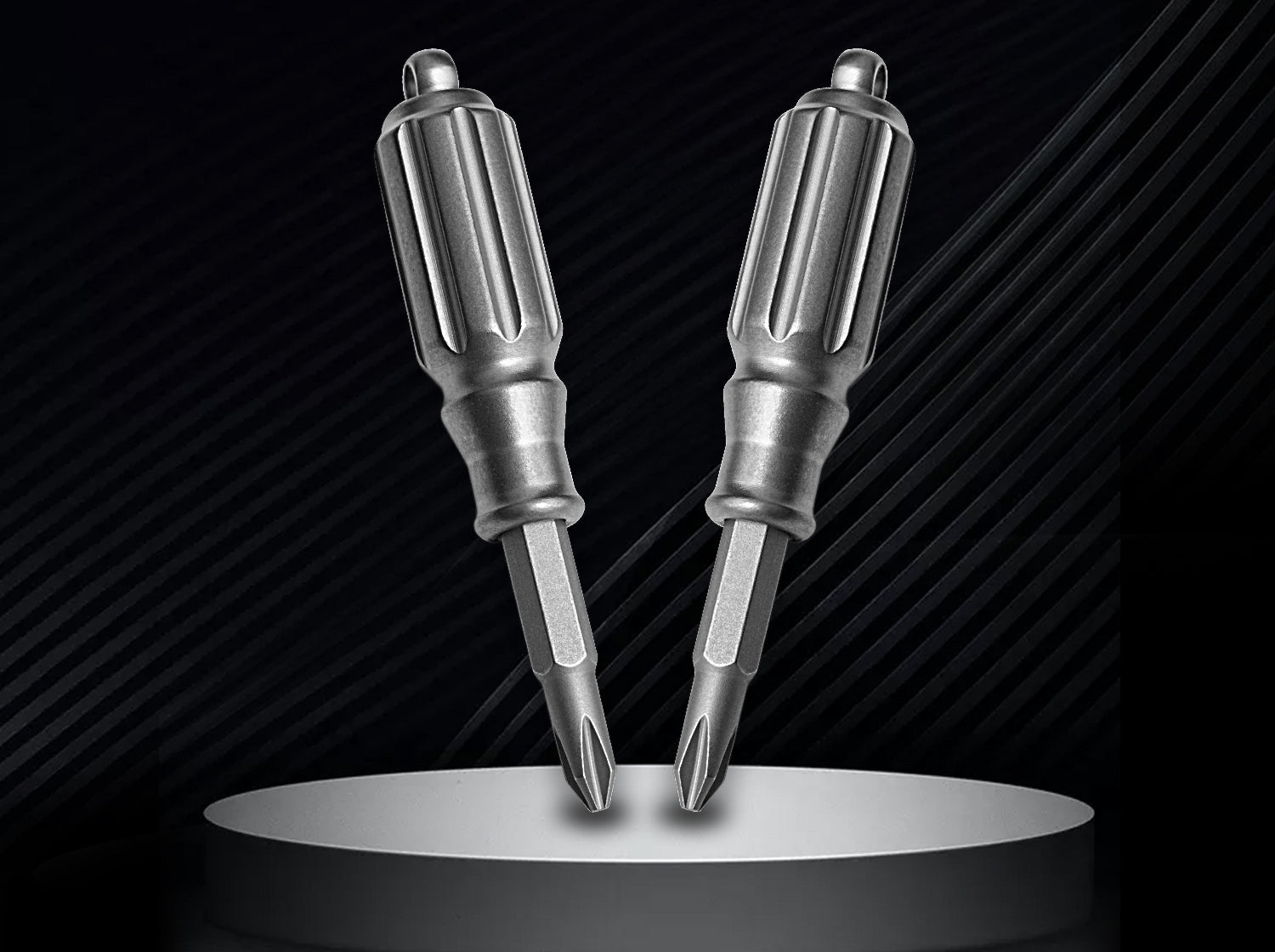 Titanium mini screwdriver pocket tool, compact silver multi-tool for everyday carry and outdoor survival