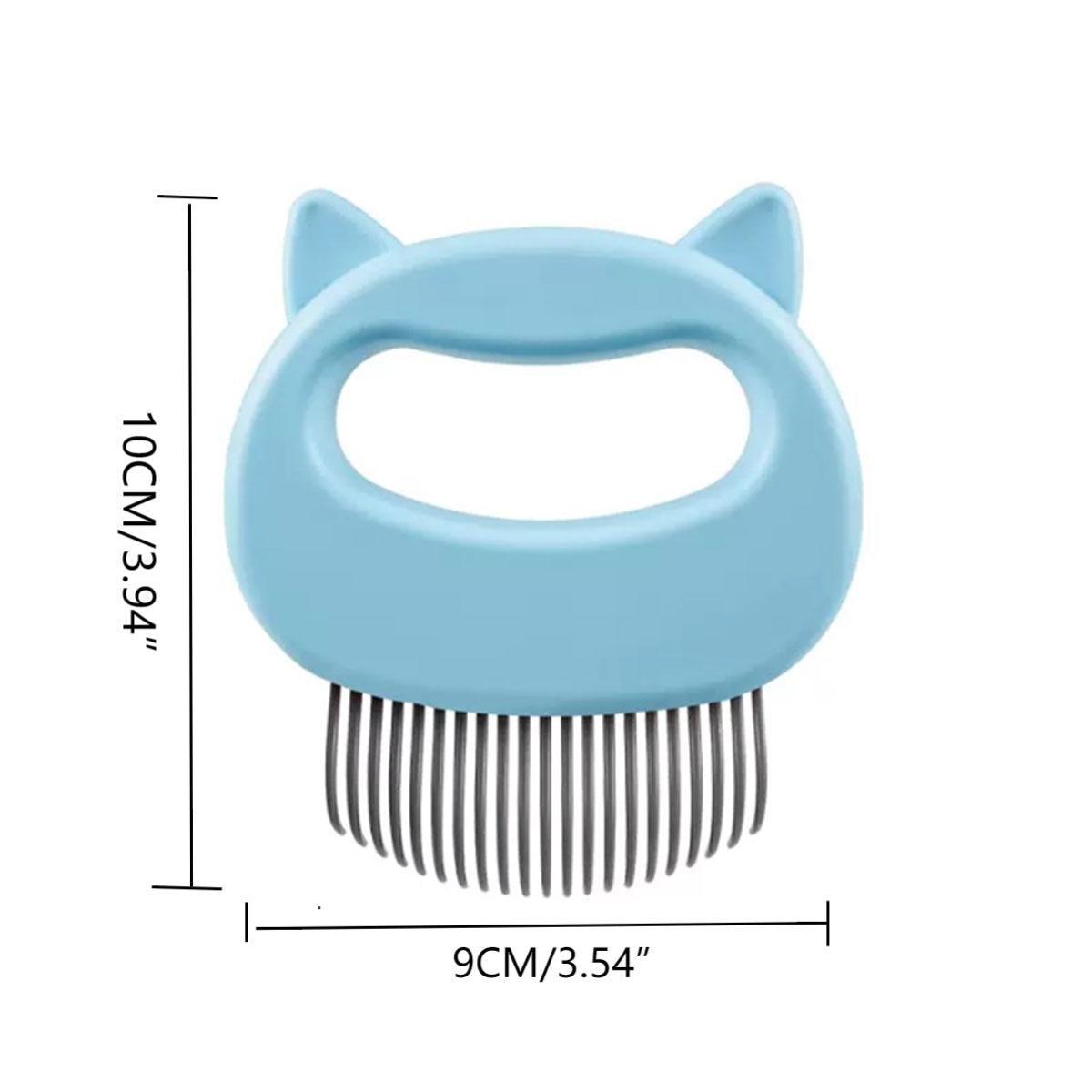 Ergonomic pet grooming massage comb in durable ABS material for dog and cat hair removal — view 3