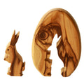 Osterhase im Ei aus Olivenholz | Liebevolle Tischdeko & Osterdeko für Frühling und Ostern-0
