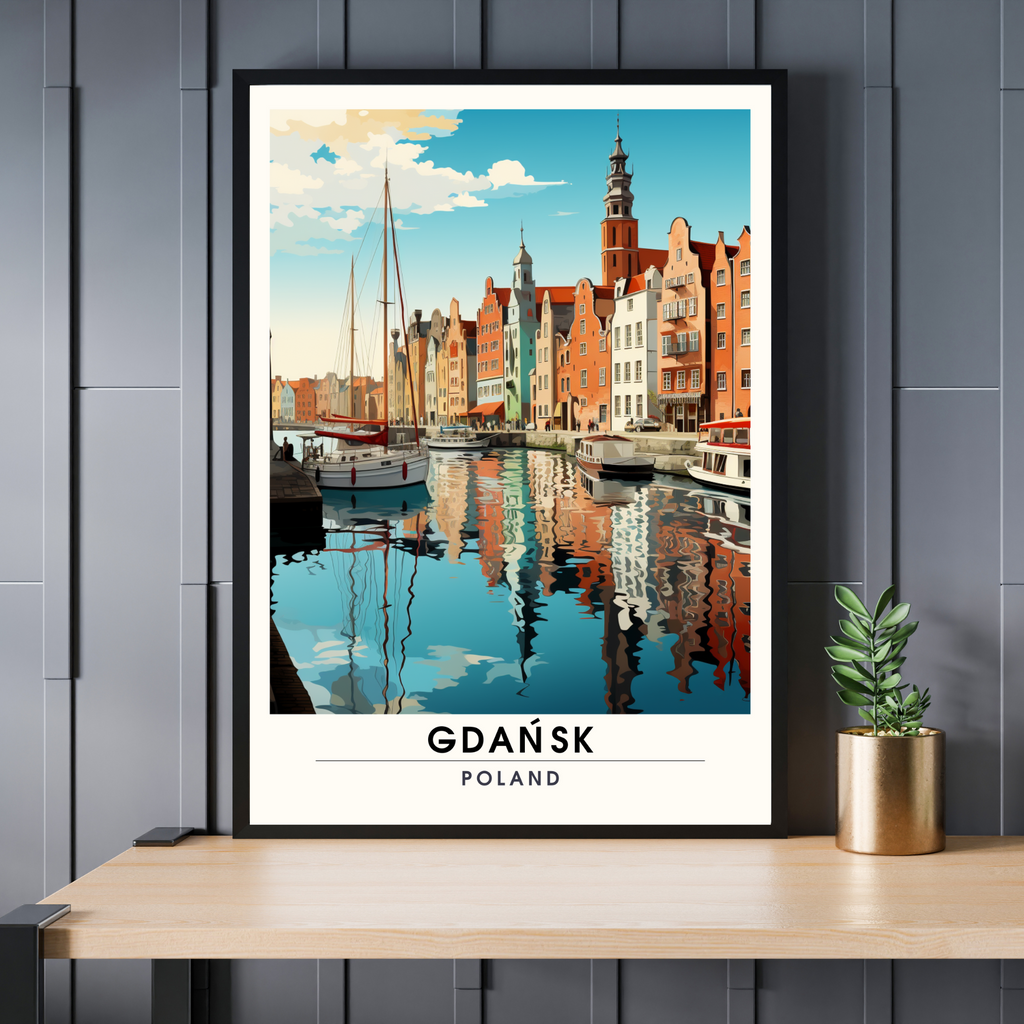 Affiche Gdańsk, Pologne | impression de voyage Gdańsk | Impression Gdańsk-0