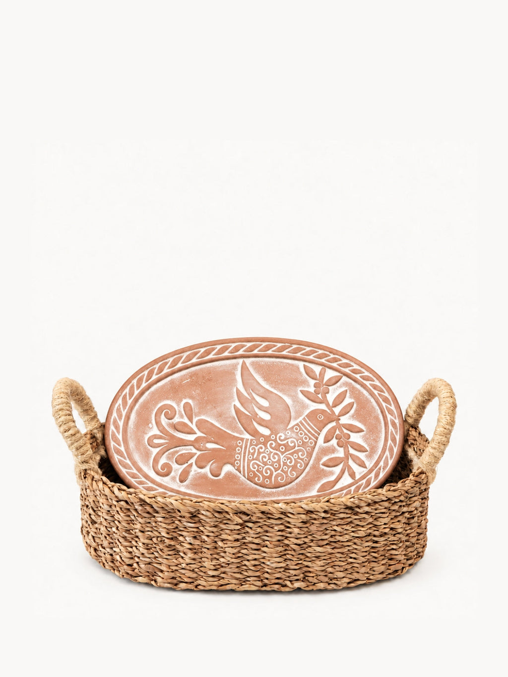 Bread Warmer & Basket - Bird Oval-4